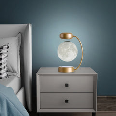 3D LED Moon Night Light – Magnetic Levitating Rotating Lamp for Home & Office Decor