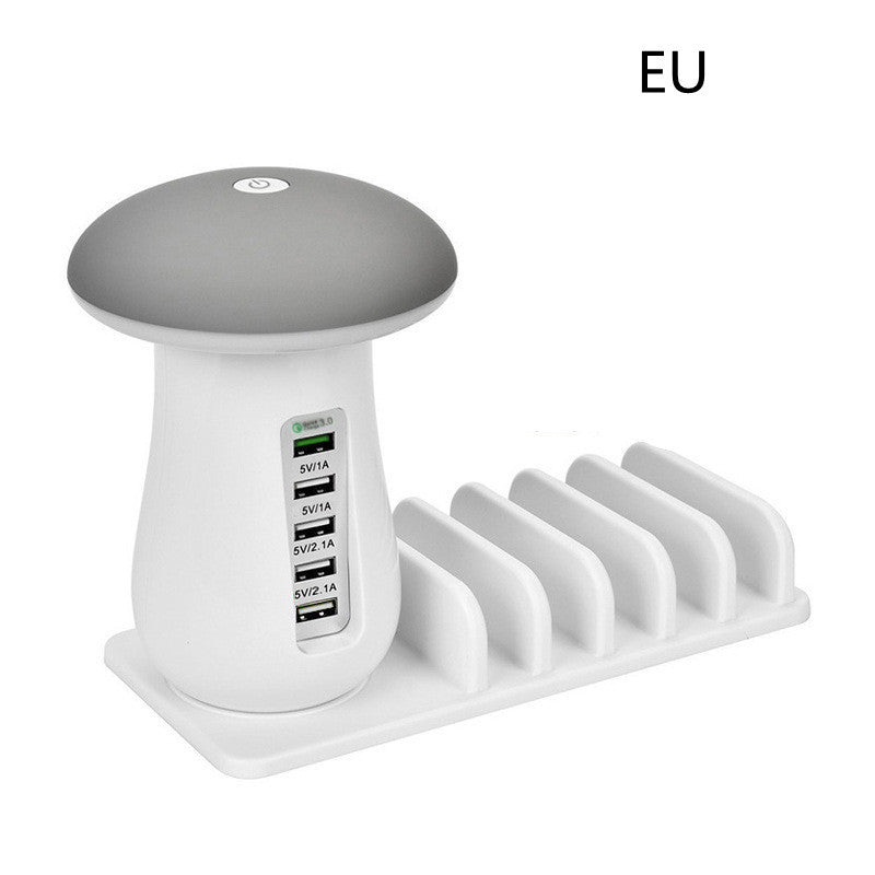 2-in-1 Mushroom LED Lamp & USB Charger
