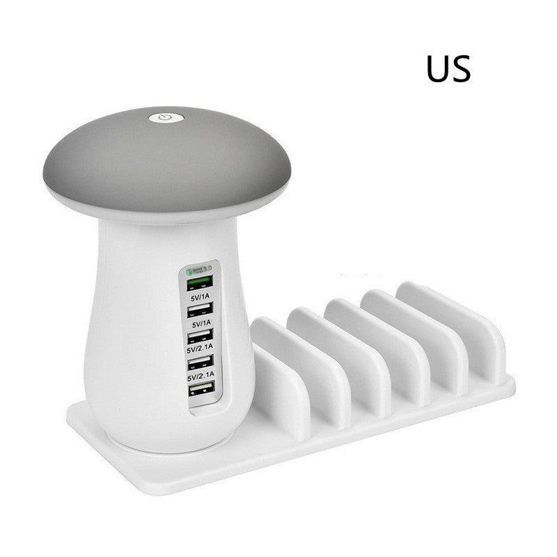 2-in-1 Mushroom LED Lamp & USB Charger