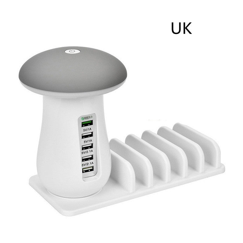 2-in-1 Mushroom LED Lamp & USB Charger