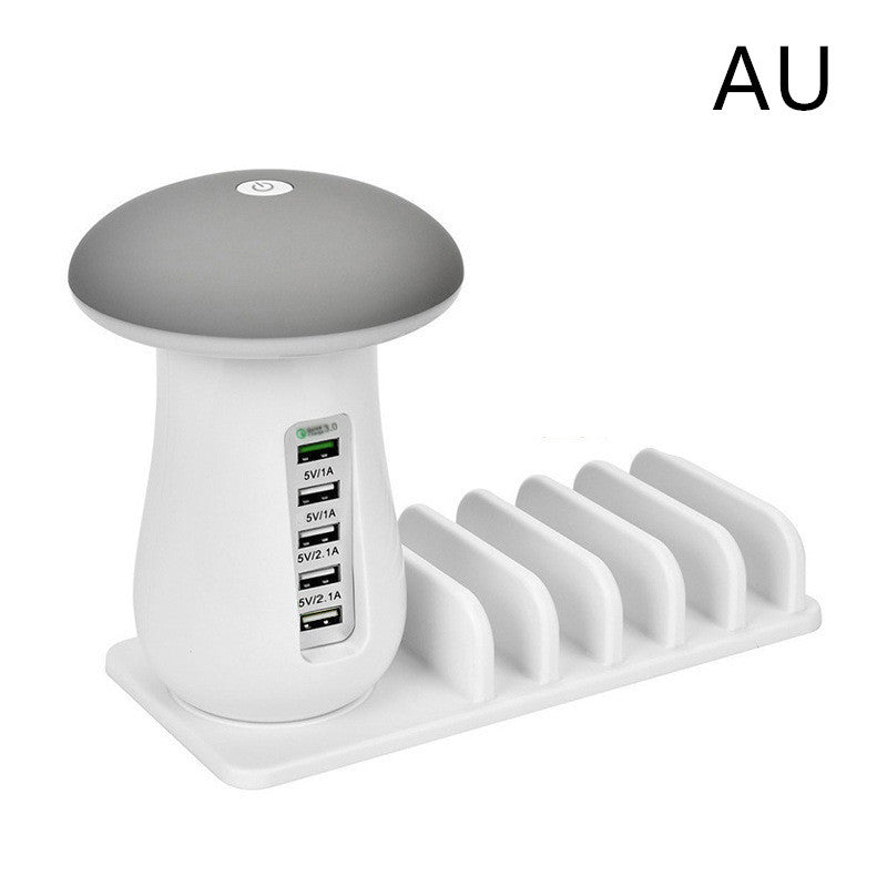 2-in-1 Mushroom LED Lamp & USB Charger