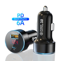 Multi-Function Digital Display Qc3.0 Single Usb Car Charger