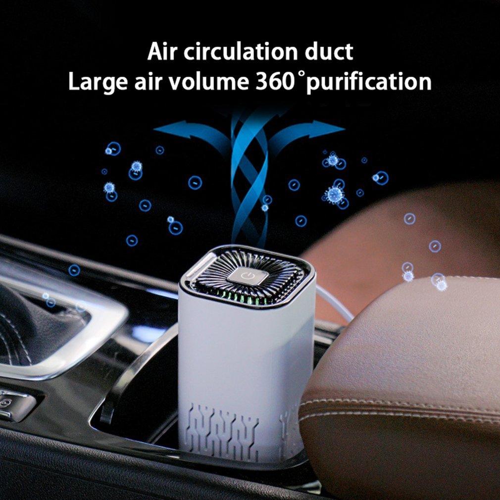 Portable Car Air Purifier – Negative Ion Generator for Dust, Smoke & Formaldehyde Removal