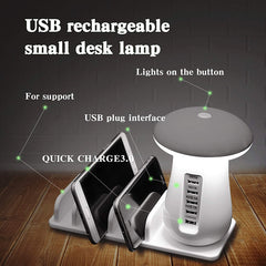 2-in-1 Mushroom LED Lamp & USB Charger
