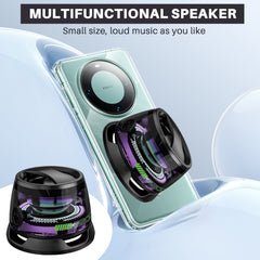 G200 Mini Bluetooth Speaker – BT5.3, RGB Lights, 7H Playback, Magnetic Phone Holder