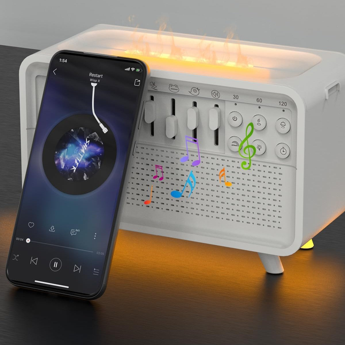 3-in-1 Bluetooth Speaker | White Noise, Night Light & Humidifier