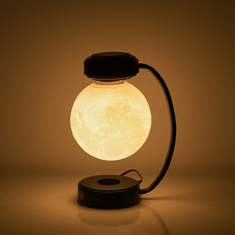 3D LED Moon Night Light – Magnetic Levitating Rotating Lamp for Home & Office Decor