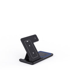 15W 3-in-1 LED Wireless Charger Stand – Foldable Charging Station for iPhone & AirPods Pro