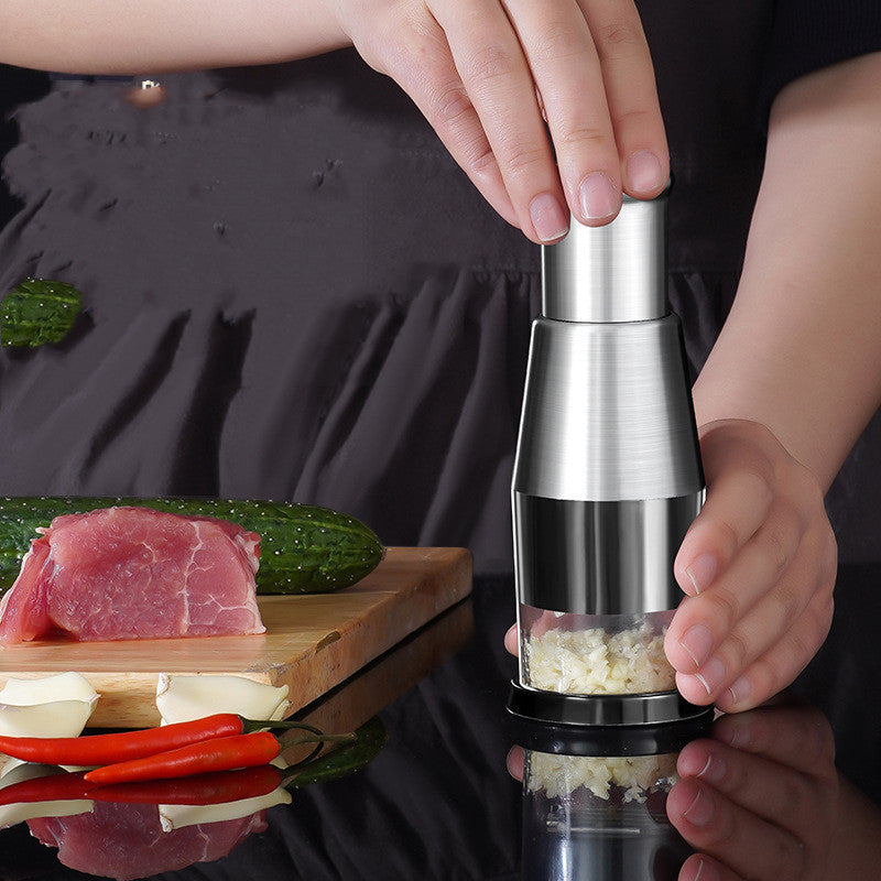 Manual Garlic Crusher & Vegetable Chopper – Kitchen Press Squeezer Gadget