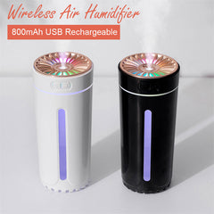 Wireless USB Humidifier with Colorful Lights – Quiet Ultrasonic Mist Maker & Air