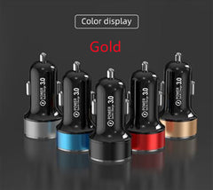Multi-Function Digital Display Qc3.0 Single Usb Car Charger