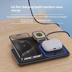15W 3-in-1 LED Wireless Charger Stand – Foldable Charging Station for iPhone & AirPods Pro