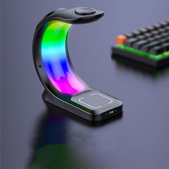 4-in-1 Magnetic Wireless Charger – Fast Charge for iPhone, Watch & AirPods with Ambient Light
