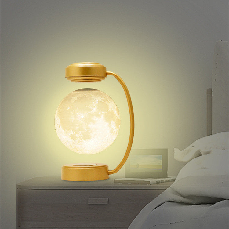 3D LED Moon Night Light – Magnetic Levitating Rotating Lamp for Home & Office Decor