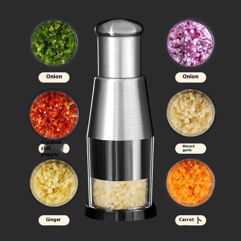 Manual Garlic Crusher & Vegetable Chopper – Kitchen Press Squeezer Gadget